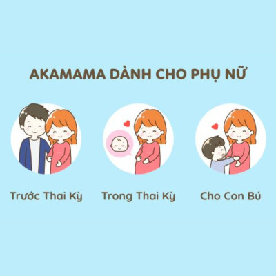 Combo Viên Uống DHA, EPA, Canxi D3 K2, Sắt, Acid Folic, Vitamin Tổng Hợp, Khoáng Chất Cho Mẹ Bầu Akamama Nhật Bản