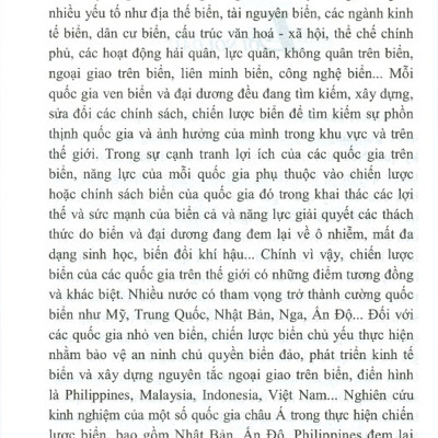 Biển Và Tầm Nhìn Đại Dương - Gợi Ý Chính Sách Từ Trường Hợp Nhật Bản Ấn Độ Và Philippines