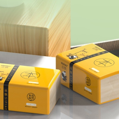 combo 6 gói khăn giấy gấu trúc - không chất tẩy trắng