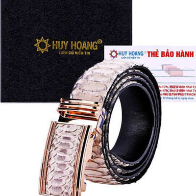 Thắt Lưng Nam Da Trăn VIP Huy Hoàng HT4325 - Trắng
