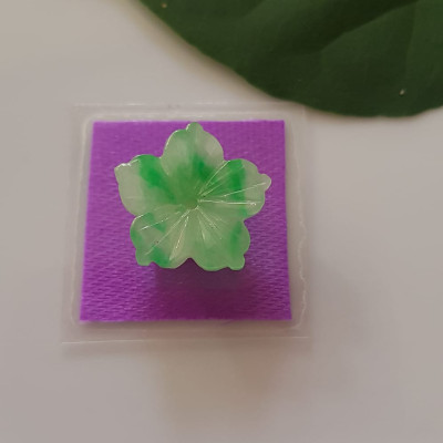 Mặt dây chuyền Mới Đẹp Bông Mai Trắng Xanh Lý nhẹ bóng đều đẹp đá cẩm thạch thiên nhiên ạ Size 14mm x dầy 3mm Đá Ngọc cẩm thạch tự nhiên Nữ bọc vàng làm mặt dây chuyền, mặt nhẫn đeo đẹp ạ