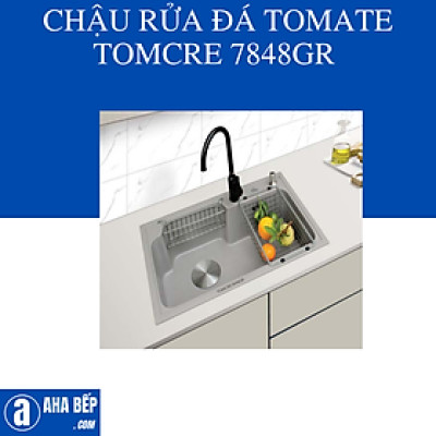 CHẬU RỬA ĐÁ TOMATE TOMCRE 7848GR. Hàng Chính Hãng