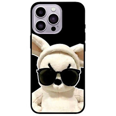 Ốp lưng cho IPhone 12 - 12 Pro - 12 Pro Max - 13 Mini - 13 - 13 Pro - 13 Pro Max - Thỏ Kính Đen - Hàng Chính Hãng