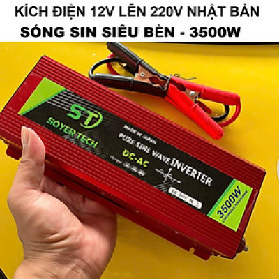 Bộ Biến Tần Kích 12V Lên 220V - 3500W Nhật Bản Inverter Sóng Sin Chuẩn – Loại Xịn, Siêu Bền ,