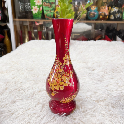 BÌnh hoa sơn mài - Bình bầu có đế size 24x10 cm cắm hoa, trang trí kệ, bàn làm việc, quà tặng ý nghĩa