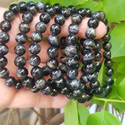 Vòng tay chuỗi đá mắt hổ tự nhiên đen xanh size hạt nhỏ 8mm 21 hạt bóng đẹp cung sanh nữ mệnh thủy mệnh mộc đeo may mắn đá tự nhiên tốt sức khỏe công việc tốt đẹp tài lộc hanh thông xinh tay rẻ đẹp ạ