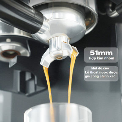 Máy pha và xay cà phê bán tự động 3 trong 1 Espresso, Cappuccino, Latte thương hiệu Mỹ cao cấp HiBREW H20 - Công suất 1500W 20bar - Hàng nhập khẩu