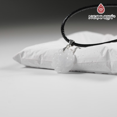 Mặt dây chuyền hồ ly đá cẩm thạch type A 16mm mệnh hỏa mộc - Ngọc Quý Gemstones