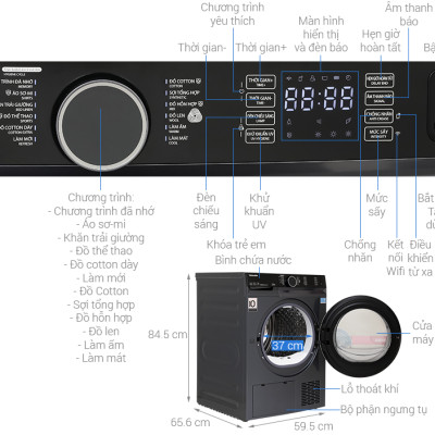 Máy sấy bơm nhiệt Toshiba 10 kg TD-BP110GHV(MG) - HÀNG CHÍNH HÃNG - CHỈ GIAO HCM