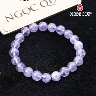 Vòng thạch anh tím ngọc lavender amethyst mệnh hỏa. thổ - Ngọc Quý Gemstones