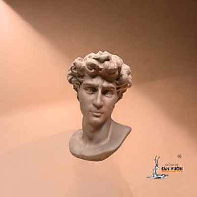 Chậu Gốm Đất Nung Nung Hình David - Chậu Decor Sân Vườn 10x23cm