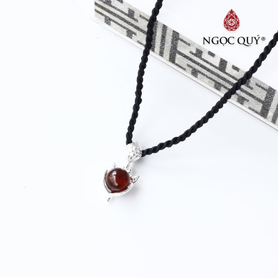 Dây chuyền mặt hồ ly bạc bọc đá thiên nhiên - Ngọc Quý Gemstones