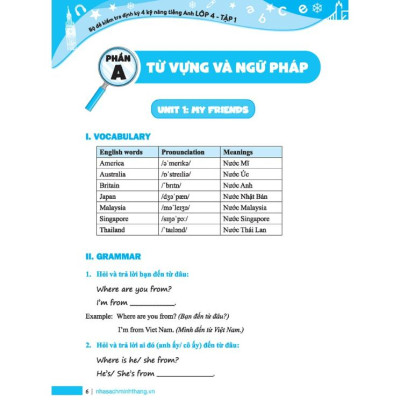 Sách - GLOBAL SUCCESS Bộ đề kiểm tra định kỳ 4 kỹ năng lớp 4 tập 1 ( có đáp án )