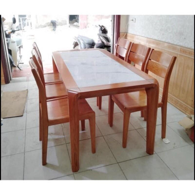 bộ bàn ăn cao cấp gỗ sồi nga