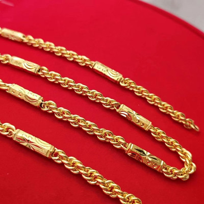 Dây chuyền nam mắt xích đốt trúc khóa tròn - NW03