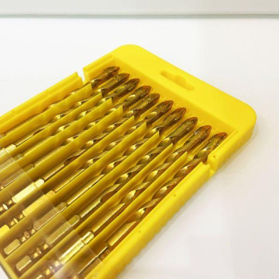 MŨI KHOAN KÍNH - GẠCH MEN 4 CẠNH, CHÂN LỤC GIÁC ĐƯỜNG KÍNH PHI Ø 12 DÀI 120MM KYNKO MKKGM- 12120 (VỈ 5 CHIẾC)