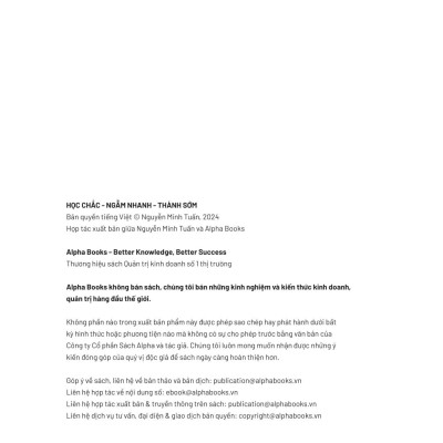 Học Chắc - Ngẫm Nhanh - Thành Sớm