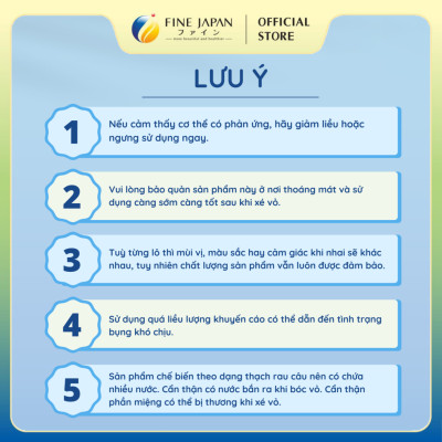 Thạch chất xơ & lợi khuẩn Dietary Fiber Jelly FINE JAPAN hộp 20 thanh