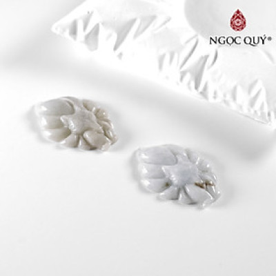 Mặt dây chuyền hồ ly đá cẩm thạch nước ngọc type A 29x19mm mệnh hỏa mộc - Ngọc Quý Gemstones