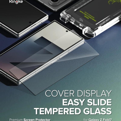 [Combo 2] Dán cường lực cho Samsung Galaxy Z Fold 7 RINGKE Cover Display Easy Slide Tempered Glass (Màn hình ngoài) - Hàng Chính Hãng