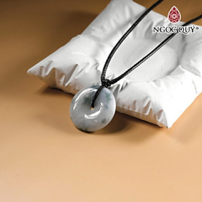 Mặt dây chuyền đồng điếu đá cẩm thạch 24mm type A mệnh mộc, mệnh hỏa - Ngọc Quý Gemstones