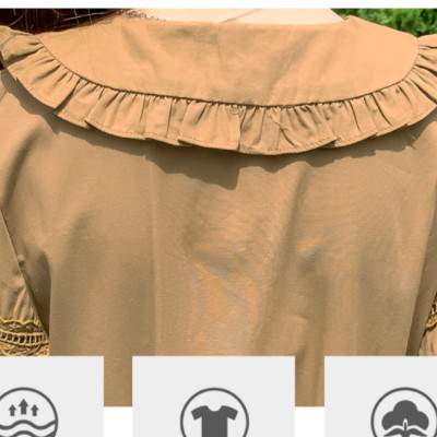 ĐẦM BẦU VÁY BẦU CỔ SEN CÀ PHÊ SỮA  sau sanh có nút mở cho bé ti