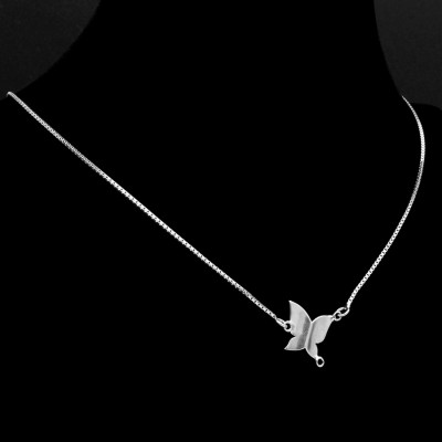 Dây Và Mặt Dây Chuyền Bạc Hiểu Minh DMD263S hình con bướm bạc ý