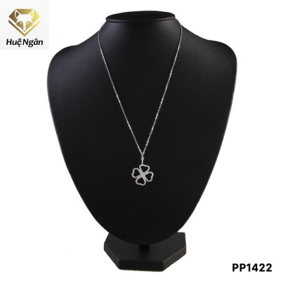 Dây chuyền bạc Ý 925 Huệ Ngân- Cỏ 4 lá may mắn PP1422