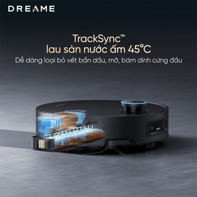 Robot Hút Bụi Lau Nhà Dreame Aqua 10 Pro Track 25.000 Pa, Sấy Nóng 100 Độ - Hàng Chính Hãng
