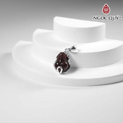 Mặt dây chuyền tỳ hưu thạch anh tóc đỏ bọc bạc 20x15mm mệnh hỏa, thổ - Ngọc Quý Gemstones