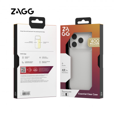 Ốp lưng trong suốt cho iphone 17 ZAGG ESNTL/ ESNTL Clear Snap sạc từ tính, chống sốc, chống ố vàng_ Hàng chính hãng