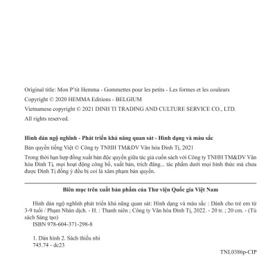 Hình Dán Ngộ Nghĩnh - Phát Triển Khả Năng Quan Sát - Hình Dạng Và Màu Sắc