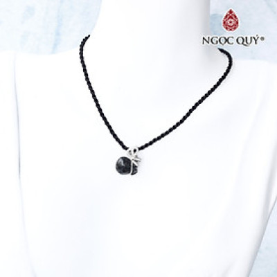 Mặt dây chuyền túi tiền đá thiên nhiên khoen bạc - Ngọc Quý Gemstones