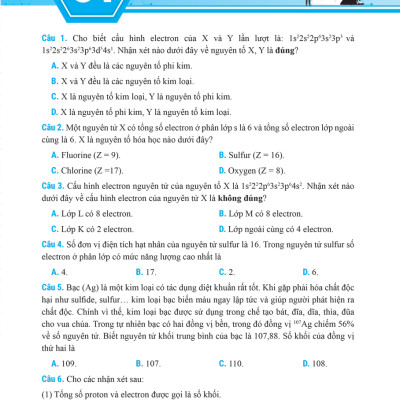 Bài Tập Bổ Trợ Nâng Cao Kỹ Năng Hóa Học Lớp 10 - Tập 1_MEGABOOK