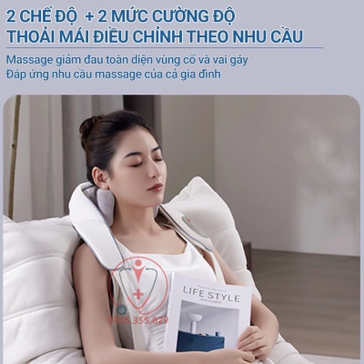 ￼Máy Massage Cổ Vai Gáy MISUMA 6D, Kỹ Thuật Massage Trị Liệu Số 8, Cải Thiện Sức Khỏe Dành Cho Văn Phòng-Người Cao Tuổi