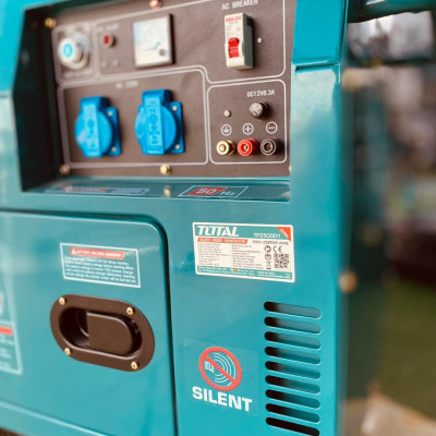 MÁY PHÁT ĐIỆN DẦU 5KW 1 PHA TOTAL TP250001 - CHỒNG ỒN - HÀNG CHÍNH HÃNG