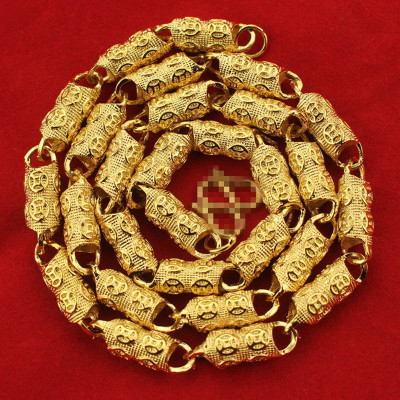 Dây chuyền nam mắt xích đốt trúc kim tiền - NW02