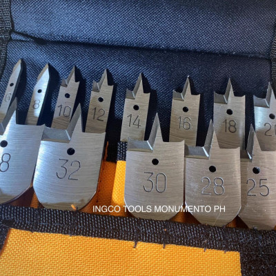 BỘ 13 MŨI KHOAN GỖ ĐẦU DẸP 6-38MM INGCO AKD41301 - HÀNG CHÍNH HÃNG