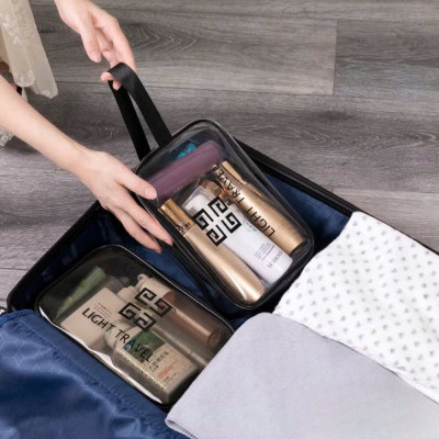Set 3 túi trong suốt đựng mỹ phẩm du lịch, bộ 3 túi đựng đồ đa năng chống thấm nước