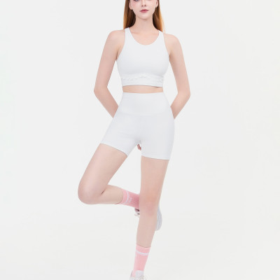 Áo croptop ba lỗ tập Yoga Gym Hibi Sports CR840 Kiểu phối cắt sò, kèm mút ngực, chất vải cao cấp