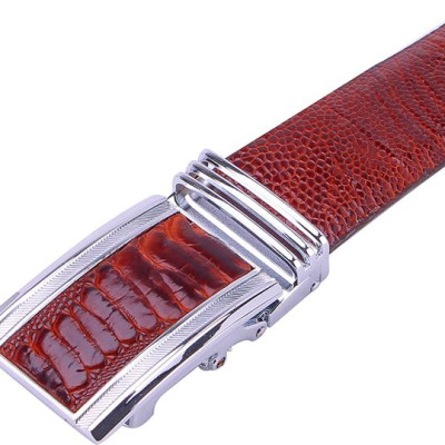 Thắt Lưng Nam Da Đà Điểu Bản Lớn Huy Hoàng HT4420 - Nâu Đỏ