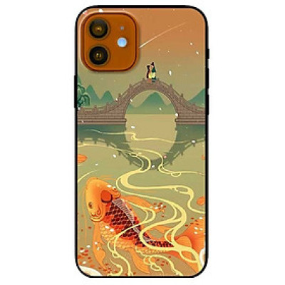 Ốp lưng dành cho Iphone 12 - 12 Pro mẫu Chép Bên Cầu