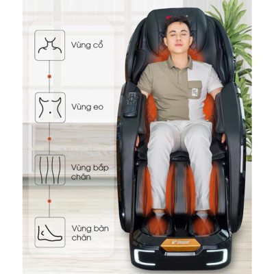Ghế Massage Toàn Thân Lifesport LS-699, Ghế Massage 22 Túi Khí Thực Hiện Massage Theo Cơ Chế Nén – Xả,Co Bóp Linh Hoạt