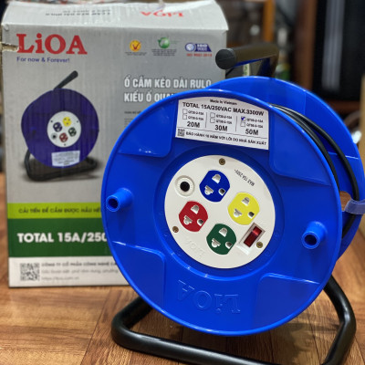 Ổ cắm kéo dài quay tay Rulo phổ thông LiOA (QT50-2-15A)