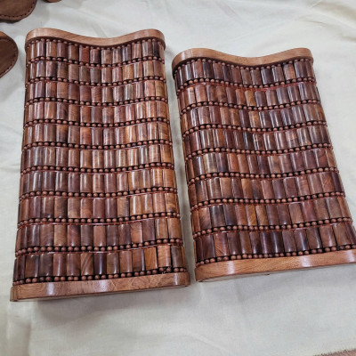 Gối Công Thái Học , Gối Hạt Gỗ Cao Cấp - Kích Thước 43cmx24cmx8/4cm ( video , hình thật )