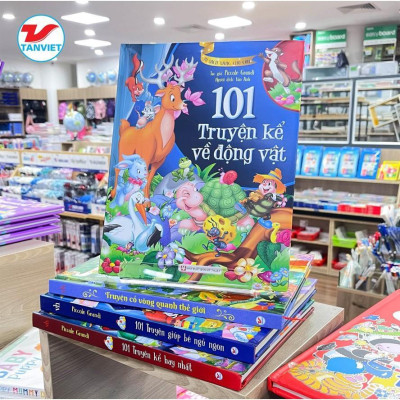 Sách - Tủ Sách Vàng Cho Con - 101 Truyện Kể Về Động Vật - Tân Việt Books