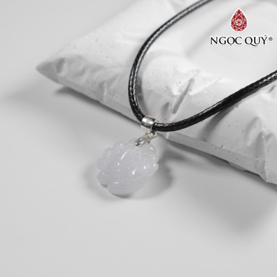Mặt dây chuyền hồ ly đá cẩm thạch type A 16mm mệnh hỏa mộc - Ngọc Quý Gemstones