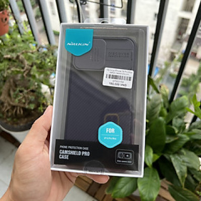 Ốp lưng Nillkin Camshield Pro dành cho iPhone 14 Pro Max màu tím - hàng chính hãng