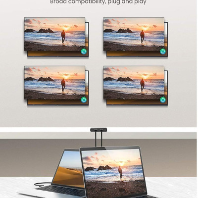 Ugreen UG70690CM319TK 4K 60hz 2 vào 4 ra Bộ gộp tín hiệu HDMI 2.0 màu đen - HÀNG CHÍNH HÃNG