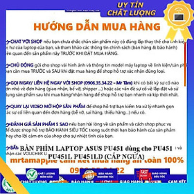 BÀN PHÍM LAPTOP ASUS PU451 dùng cho PU451 PU451L PU451LD (CÁP NGỬA) - Hàng Nhập Khẩu New Seal